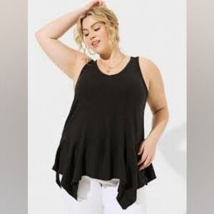 Torrid V Neck Handkerchief Hem Tank